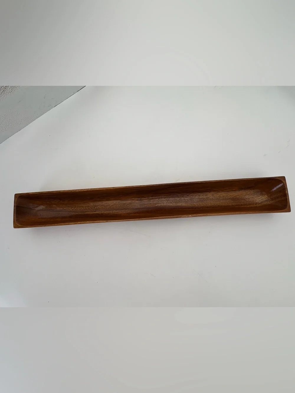 Gorgeous Mid-Century Modern Wooden Elongated Serving Tray